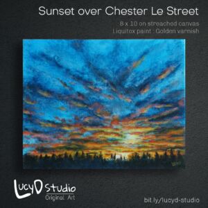 Sunset over chester le Street